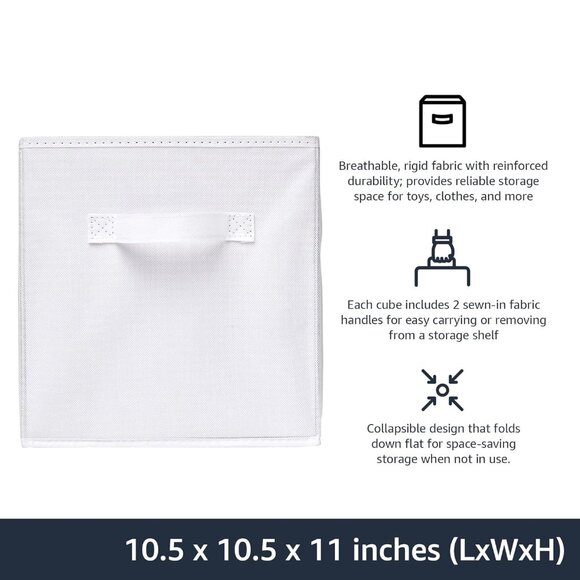 Home Essentials Collapsible Storage Container, 10.5 x 11, Purple - Picture 2 of 5